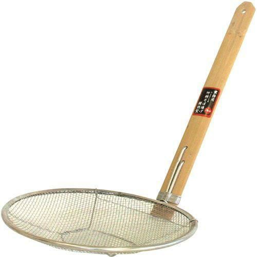 SD 18-8竹柄そば揚げ 縦型 24cm /外径φ240×柄長370mm