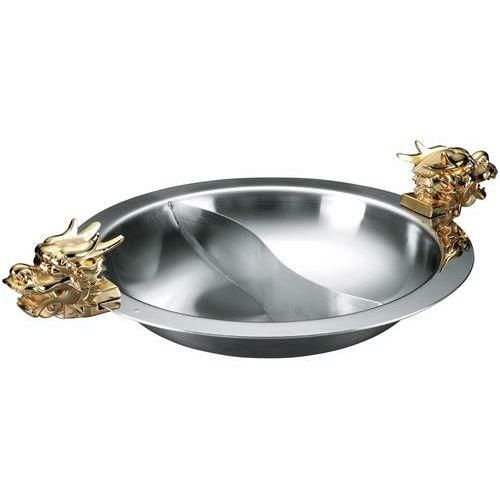 燕舞 ドラゴンGP 2槽火鍋 32cm (三層鋼 IH対応)