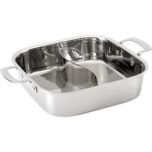 燕舞 IH対応 角型2槽火鍋 30cm ガラス蓋付