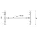 アルミダイキャスト長イス脚 サイズ：A560×高さ450mｍ迄指定可×間口(芯々)1300mm 品番：BT-S-560-B 塗装カラー：14 ポール：42φ