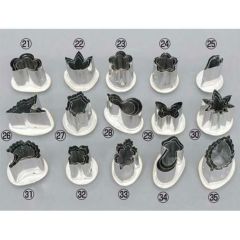 18-8 渕付抜型 菊の葉 大