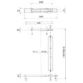 アルミダイキャストテーブル脚（1本） サイズ：脚580×380×高さ670mm迄指定可（適合天板サイズ奥行：650mm） 品番：KOJtype
