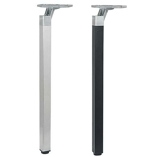 アルミダイキャストテーブル脚(1本） サイズ：高さ670mm 品番：SP-POLE-D.X-K 塗装カラー：(A) 鏡面＋黒塗装/(B) 鏡面＋シルバー塗装※選択可 ポール：40角