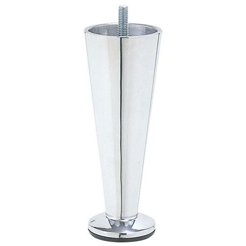 アルミダイキャストイス脚(1本） サイズ：高さ150×足下部50×径56 品番：SS-301-A 鏡面仕上げ プラパート付き