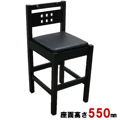 TB NEW 暁～あかつき ローカウンター ブラック 幅370×奥行420×高さ810mm 座面高さ：550mm