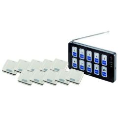 【送料無料】【エコチャイム】10窓受信機/角型送信機（アイボリー）10台セット