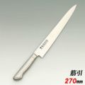 モナカ ツバ付 筋引包丁 270 堺實光