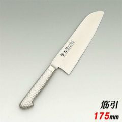 モナカ ツバ付 三徳包丁 175 堺實光