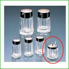 69 木目 からし入れ ガラス製　※からしスプーン付