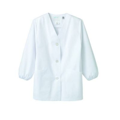 調理衣 レディス 長袖 1-411 (白)