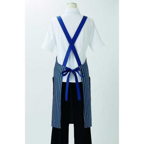 エプロン 兼用 5-853 (ブルーストライプ/ネイビー)