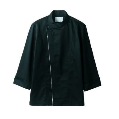 コックコート 兼用 長袖 6-1053 (黒/グレー)