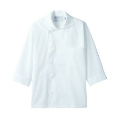 コックシャツ 兼用 ７分袖 6-691 (白)