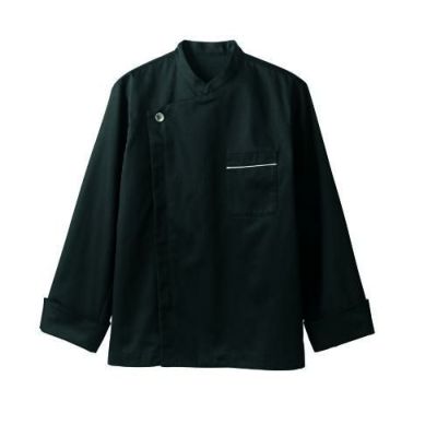 コックコート 兼用 長袖 6-943 (黒/グレー)