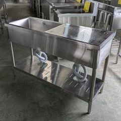 KP2-1200,KPC2-1200【東製作所】二槽シンク【組立式】 幅1200×奥行450