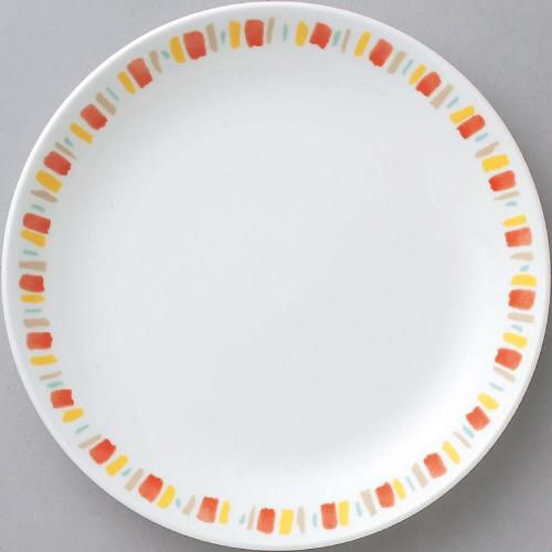 ダイヤセラム (強化) オレンジ十草 メタ 9吋 大皿