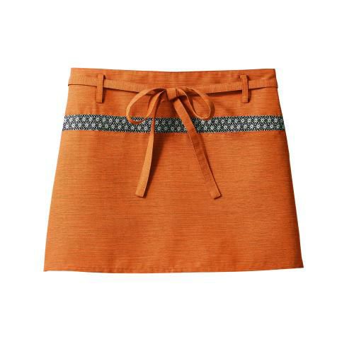 サロンエプロン 兼用 9-1227 (オレンジ/黒)