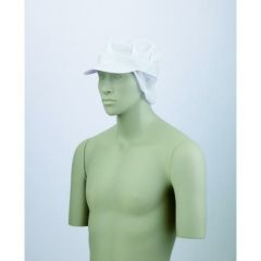 メッシュ八角帽子たれ付 兼用 9-625 (白)