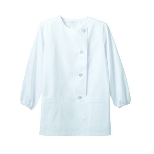 調理衣 レディス 長袖 1-021 (白)