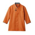 シャツ 兼用 ７分袖 2-737 (オレンジ/黒)