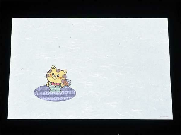 尺三 懐石まっと 抗菌遠赤和紙(100枚入) 敷紙 WO-2 ねこちゃん