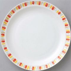 ダイヤセラム (強化) オレンジ十草 ハーフリム 10吋 大皿