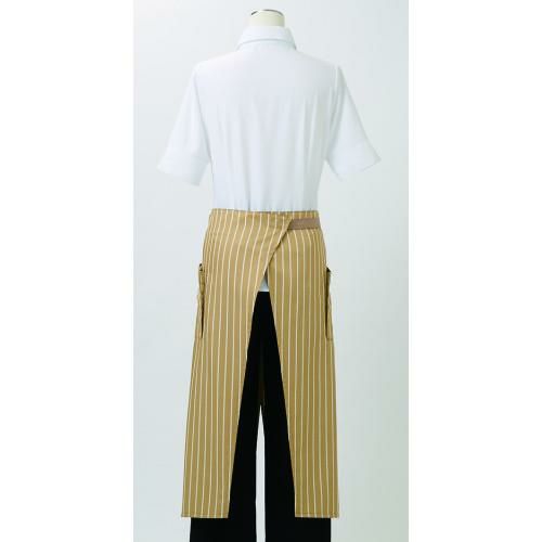 サロンエプロン 兼用 9-1242 (ベージュストライプ/ベージュ)