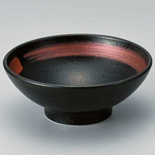 赤銀彩7.0丸高台鉢 φ21.8×8.7cm 318-218