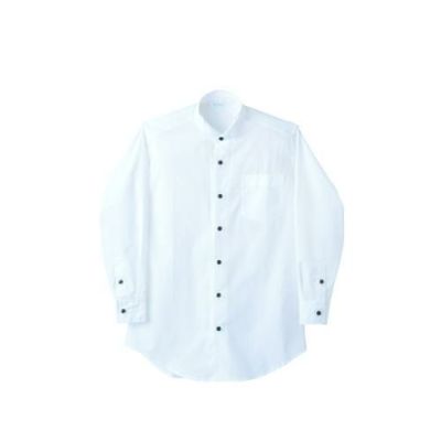 ウイングカラーシャツ兼用長袖 BS2561-2 (白)