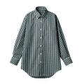 シャツ 兼用 長袖 CG2503-1 (黒チェック)