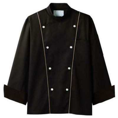 コックコート 兼用 長袖 6-909 (濃茶/ベージュ)