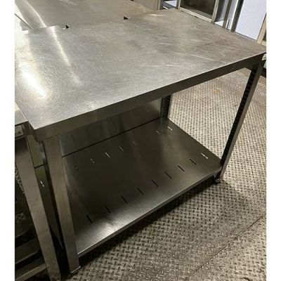 中古】作業台 切込あり 幅960×奥行600×高さ800 【送料無料】【業務用