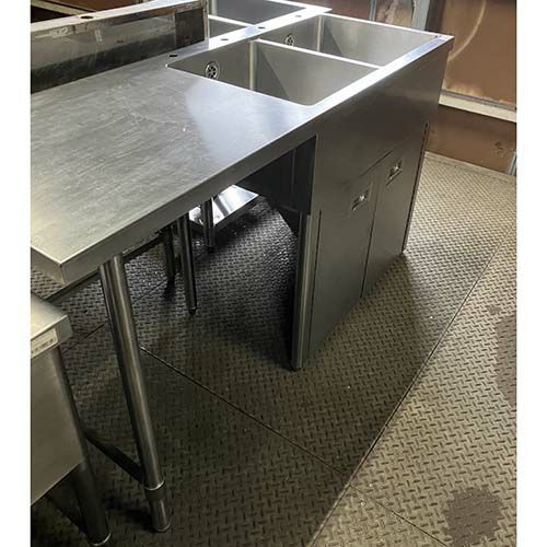 中古】二槽シンク 幅1400×奥行550×高さ840 【送料無料】【業務用