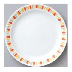 ダイヤセラム (強化) オレンジ十草 ハーフリム 6.5吋 中皿