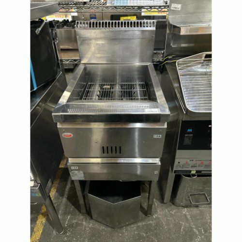 中古】ガスフライヤー マルゼン 幅430×奥行600×高さ800 都市ガス