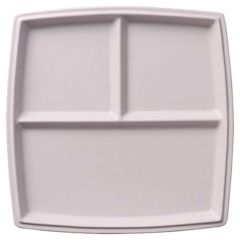 シャンブル22cm角三つ仕切りプレート(Cピンク)