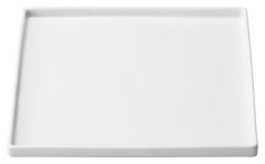 白露24cm浅口切立正角皿