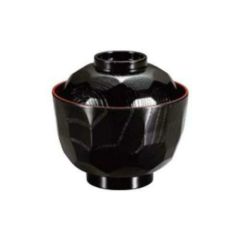 【耐熱ABS ニュー亀甲小吸椀 黒内朱】 高さ95(mm)/業務用/新品