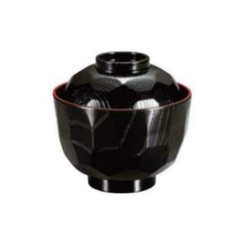 【耐熱ABS ニュー亀甲小吸椀 黒内朱】 高さ95(mm)/業務用/新品