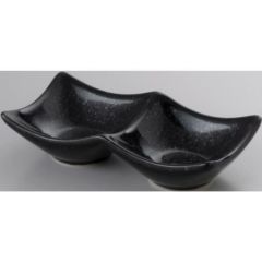 14cm 二連皿 黒御影/業務用