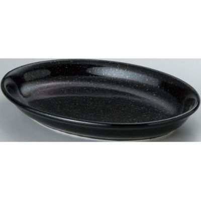 ユーラシア 26cm だ円深皿 黒御影 Eurasia Black