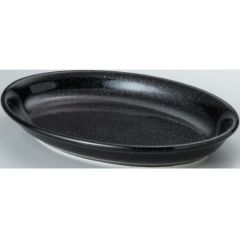 ユーラシア 31cm だ円深皿 黒御影 Eurasia Black