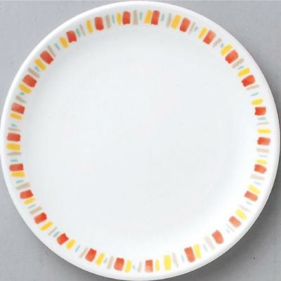 ダイヤセラム (強化) オレンジ十草 メタ 6.5吋 中皿