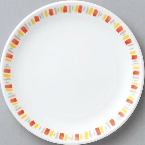 ダイヤセラム (強化) オレンジ十草 メタ 6.5吋 中皿