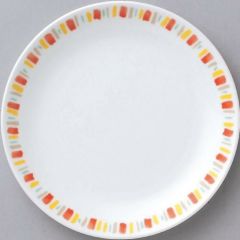 ダイヤセラム (強化) オレンジ十草 メタ 7.5吋 大皿 /グループB