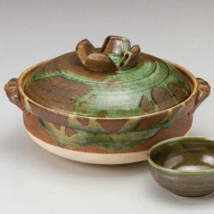 緑釉五合御飯鍋 26×20×18cm 406-228/業務用/新品/小物送料対象商品