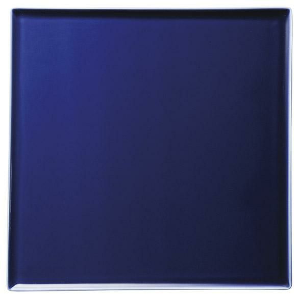 ラルジュ27cmスクエアプレート(ツヤブルー)