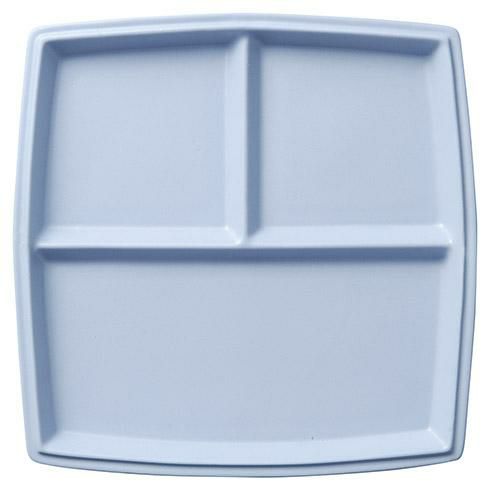 シャンブル22cm角三つ仕切りプレート(Cブルー)