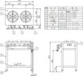 【マルゼン】ガステーブル スタンダードタイプ MGT-074DS 幅750×奥行450×高さ800mm