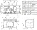 【マルゼン】デラックスタイプ ガスレンジ ホットプレート付 3口 MGRD-126TD 幅1200×奥行600×高さ800mm